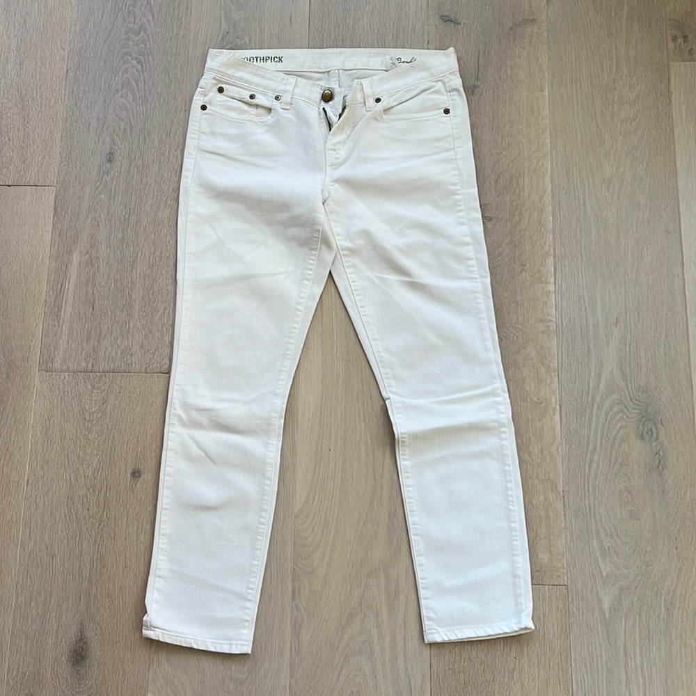 JCrew Toothpick Style White Jeans